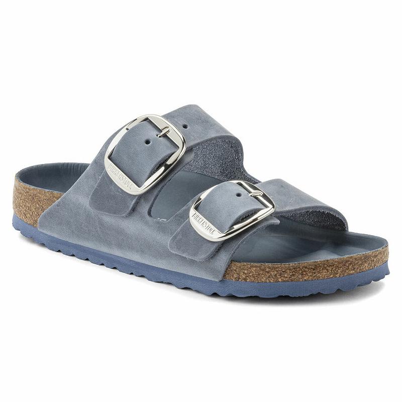 Arizona Birkenstock Big Prackou Oiled Kozene Damske Modre | SK 69CTV